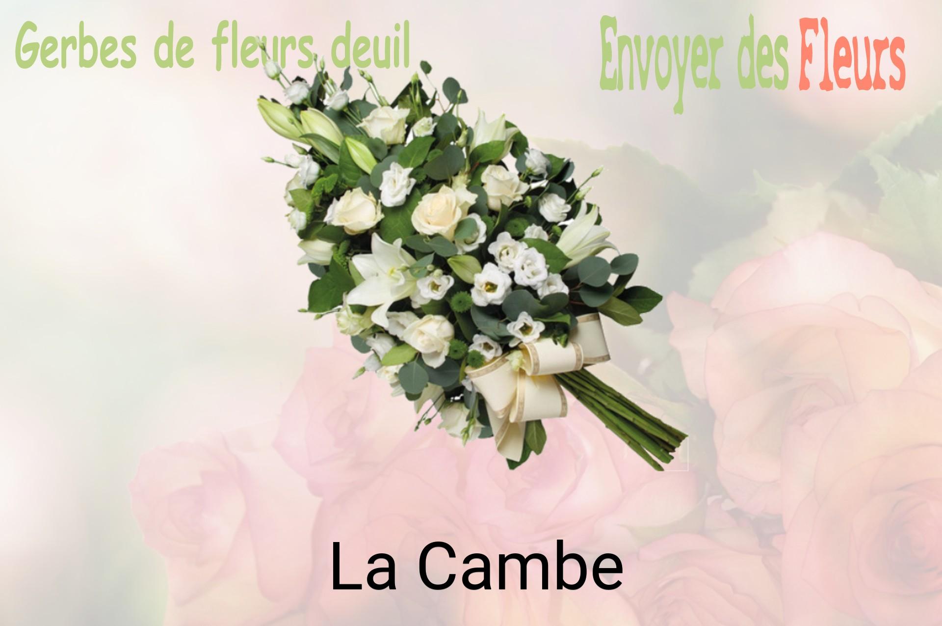 Gerbe de fleurs de deuil livrée à La Cambe